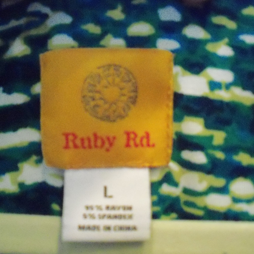 Ruby Rd green/teal blouse - Picture 3 of 3